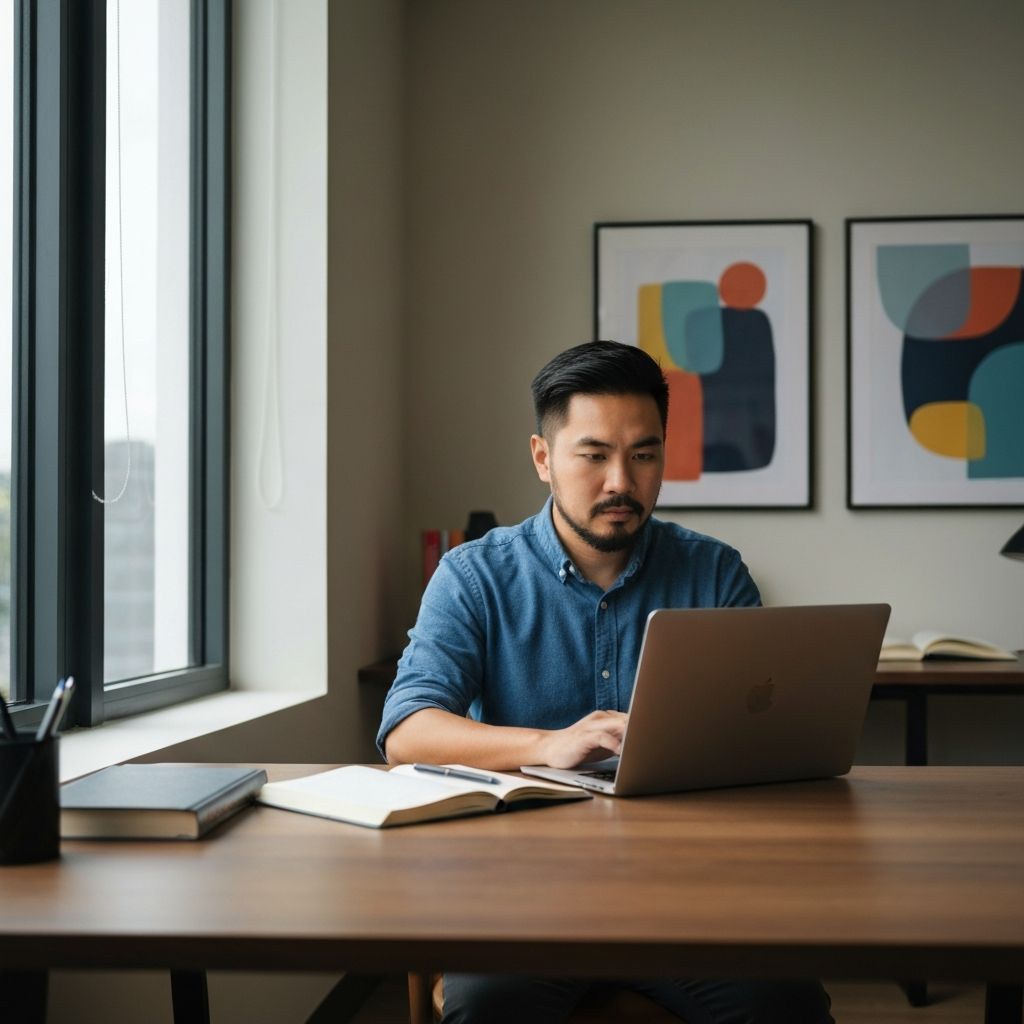 온라인 학습 중인 학생